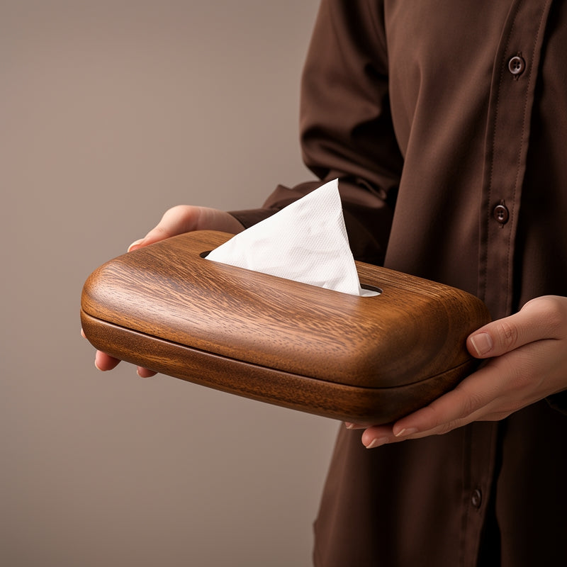 Walnut Tissue Box