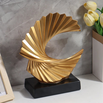 Golden Wave Sculpture