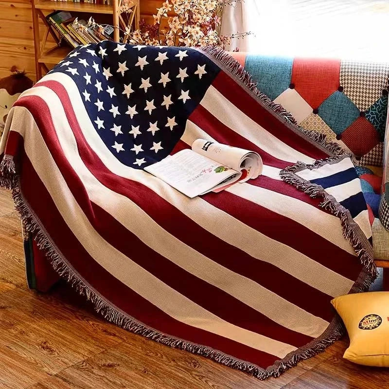 American Flag Throw Blanket