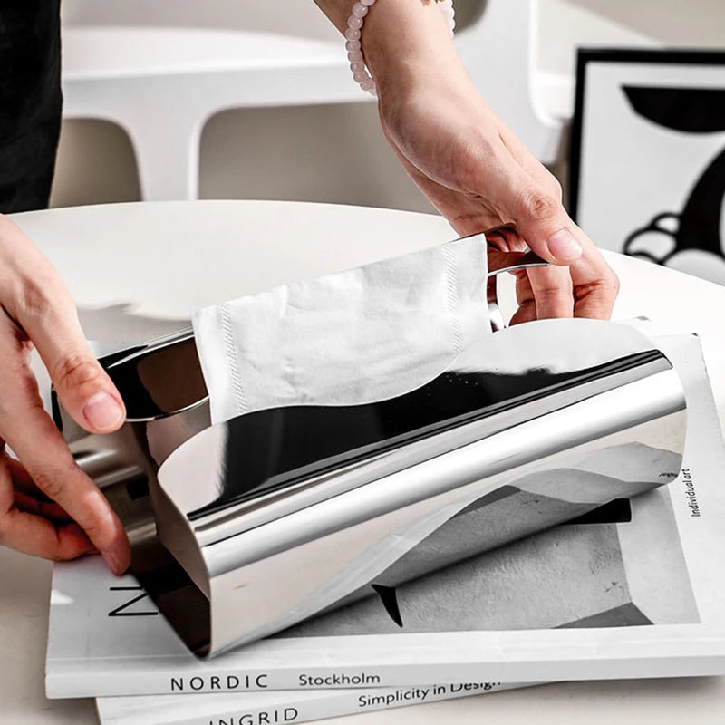 Bordone Steel Tissue Box