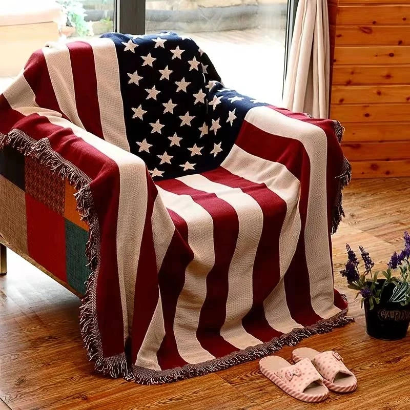 American Flag Throw Blanket