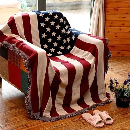 American Flag Throw Blanket