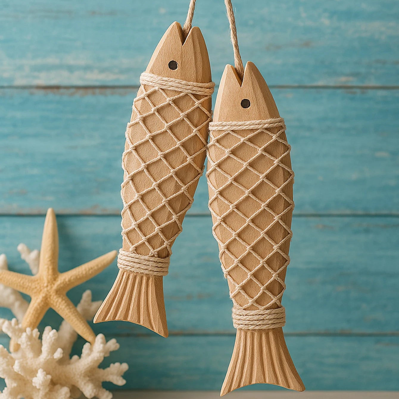Rustic Fish Hanging Decor
